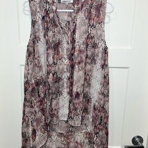 Jennifer Lopez Pink and Black Snakeskin Tank Top